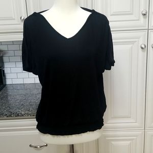 Jessica Simpson Black V Neck Blouse